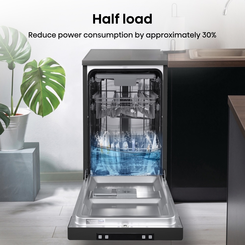 Hisense HS523E15BUK Slimline Dishwasher, 10 Place Settings – Black - Image 4 Hisense HS523E15BUK Slimline Dishwasher, 10 Place Settings – Black - Image 4