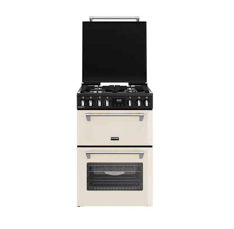 Belling 444411845 Richmond Deluxe 60cm Dual Fuel Cooker, Cream, lidded - Image 2 Belling 444411845 Richmond Deluxe 60cm Dual Fuel Cooker, Cream, lidded - Image 2