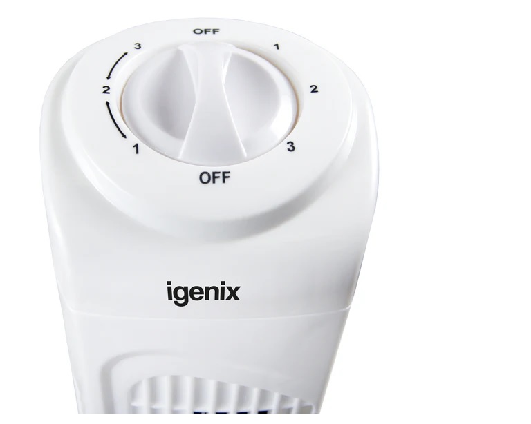 Igenix DF0029 Tower Fan, Oscillating, 29 Inch, 3 Speeds – White - Image 3
