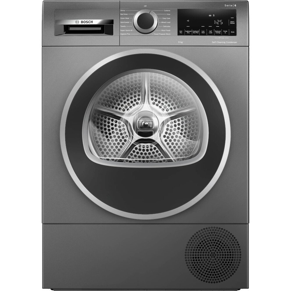 Bosch WQG245R2GB 9kg Heat Pump Tumble Dryer - Grey Bosch WQG245R2GB 9kg Heat Pump Tumble Dryer - Grey