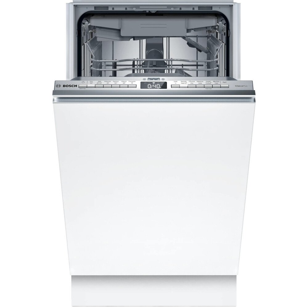 Bosch SPV4EMX17G Series 4 Fully Integrated Slimline Dishwasher, 10 Place Settings, B Rated