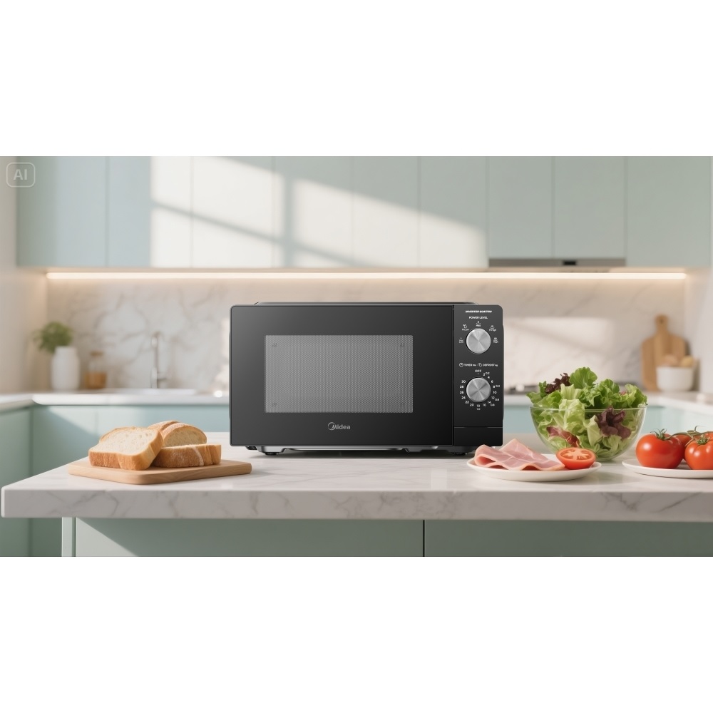 MIDEA MMOP01MZ-BK Microwave – Black - Image 3 MIDEA MMOP01MZ-BK Microwave – Black - Image 3