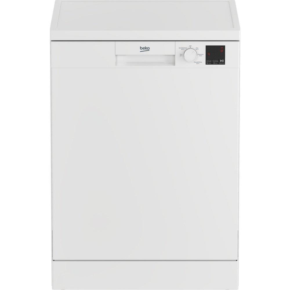 Beko DVN05C20W Full Size Dishwasher in white - Image 1 Beko DVN05C20W Full Size Dishwasher in white - Image 1