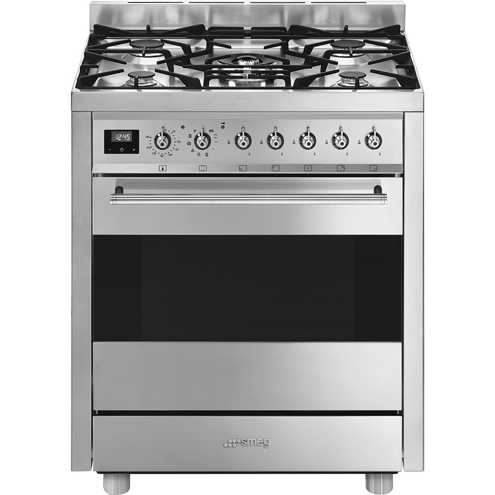 Smeg C7GPX9 Symphony Stainless Steel 70cm Dual Fuel Range Cooker, A Rated Smeg C7GPX9 Symphony Stainless Steel 70cm Dual Fuel Range Cooker, A Rated