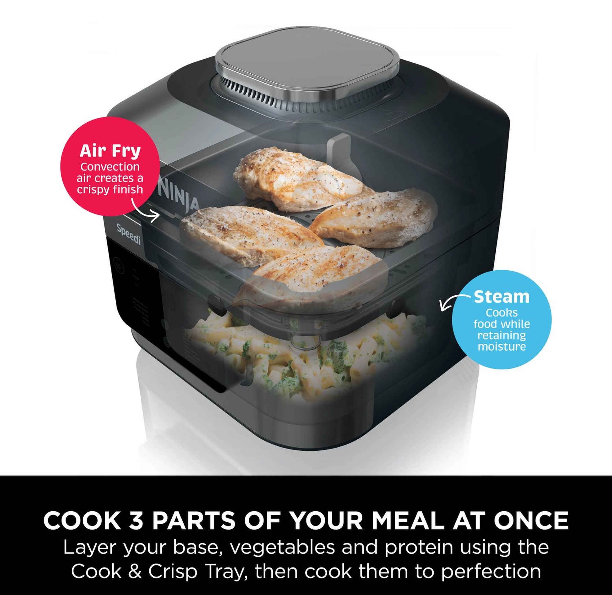 NINJA ON500UK Speedi 12-in-1 Air Fryer & Slow Cooker – Black - Image 5