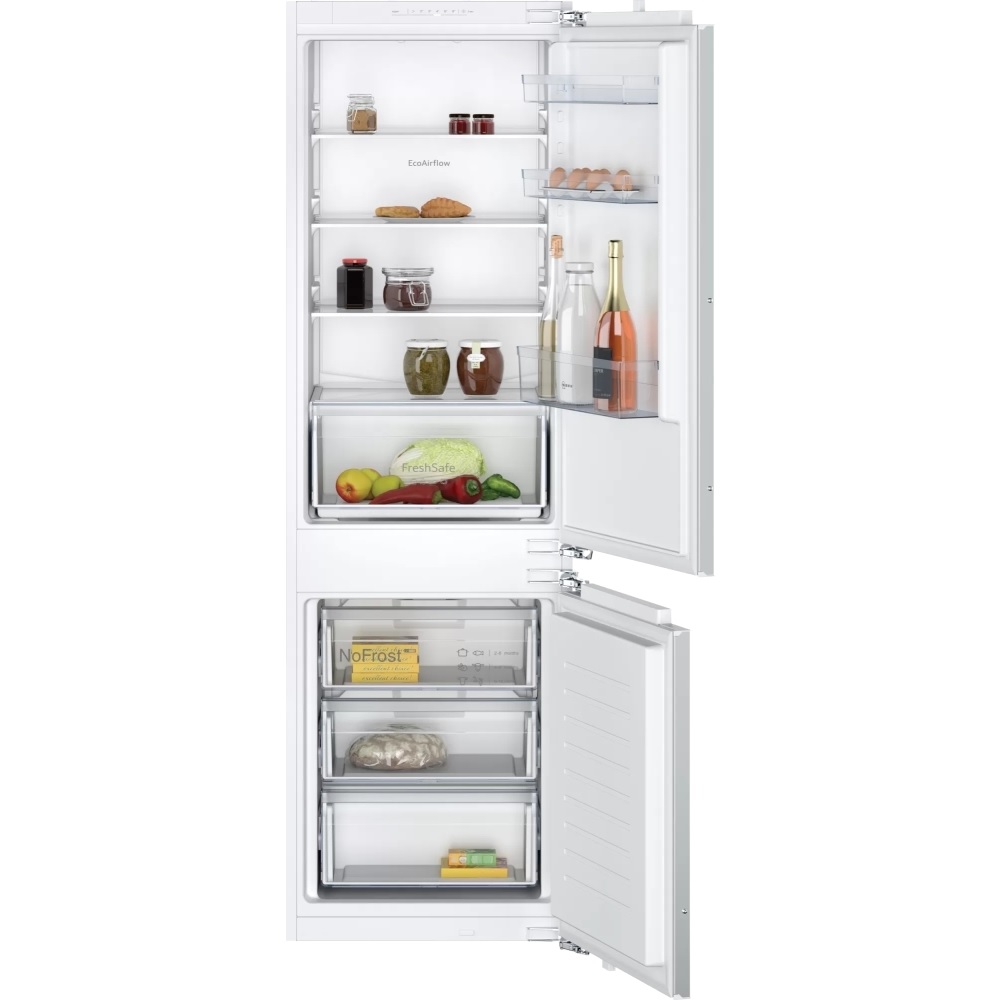 Neff KI7861FE0G-N30 No Frost Integrated Fridge Freezer, Fixed Hinge, 60/40