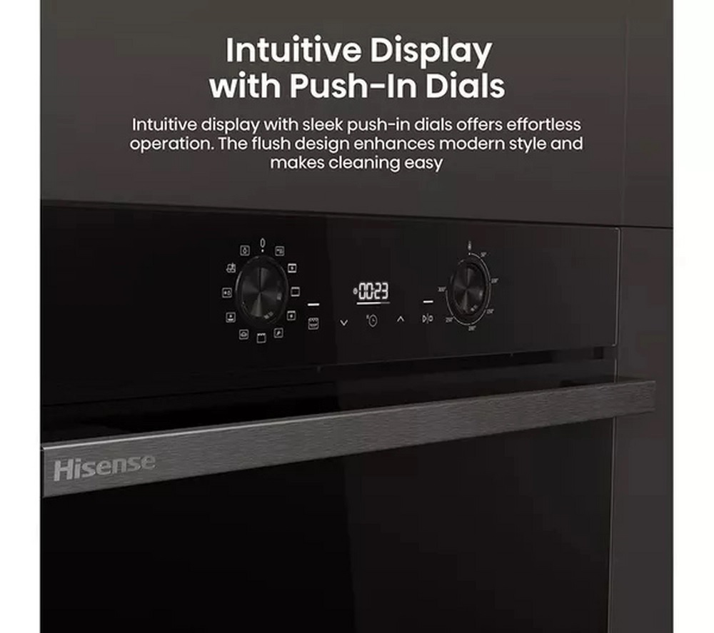 Hisense BI622ABPGUK Built In Electric Single Steam, Plug & Play Oven - Jet Black - Image 7