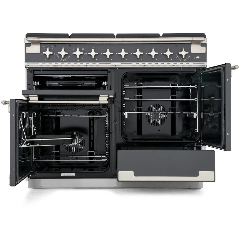 Rangemaster ELS110DFFSL 110cm Dual Fuel Range Cooker Elise Slate/Brushed Nickel - Image 3