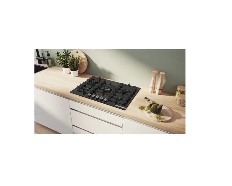 Bosch PPQ7A6I40 75cm, 5 Burner Gas Hob - Black - Image 4