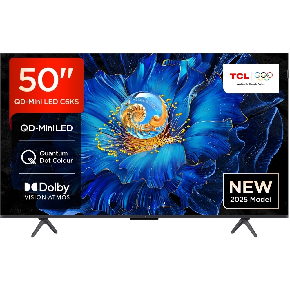 TCL 50C6KS-UK 50" Mini LED Smart Television, 4K Ultra HD - Image 1 TCL 50C6KS-UK 50" Mini LED Smart Television, 4K Ultra HD - Image 1