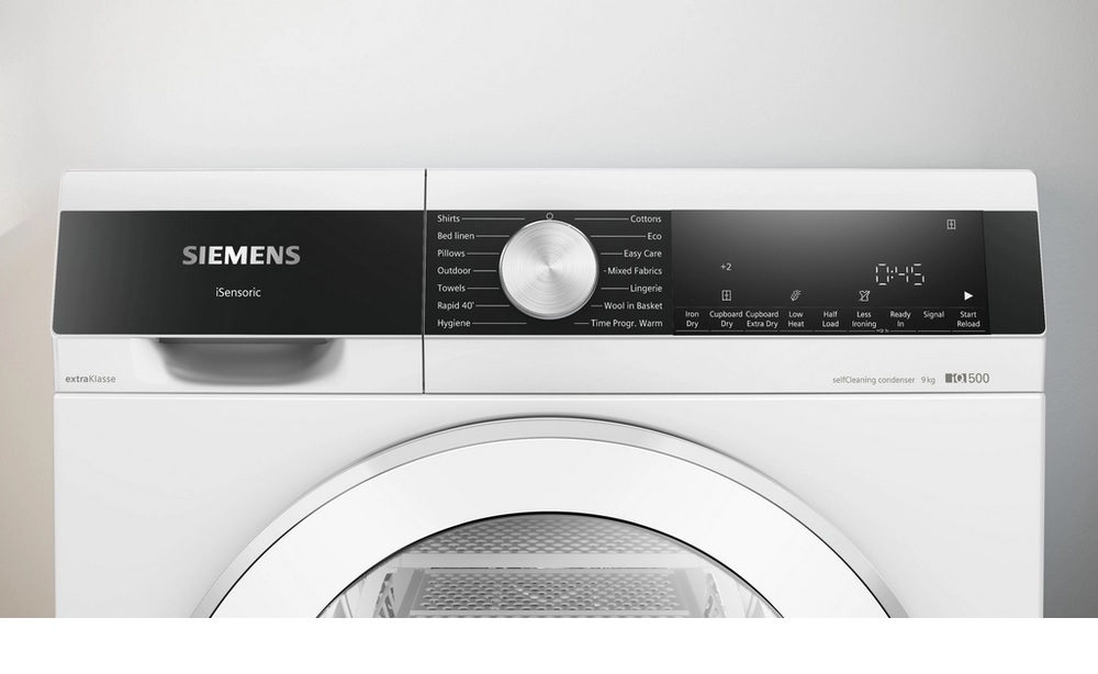 Siemens WQ45G202GB 9kg Heat Pump Tumble Dryer – White - Image 3 Siemens WQ45G202GB 9kg Heat Pump Tumble Dryer – White - Image 3