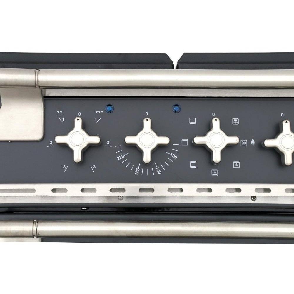 Rangemaster ELS110EIGB 110cm Induction Range Cooker Elise - Gloss Black/Brushed Nickel - Image 4