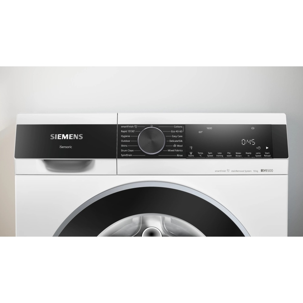 Siemens WG56G2Z4GB iQ500 Washing Machine, 10kg, 1600 Spin – White - Image 3 Siemens WG56G2Z4GB iQ500 Washing Machine, 10kg, 1600 Spin – White - Image 3