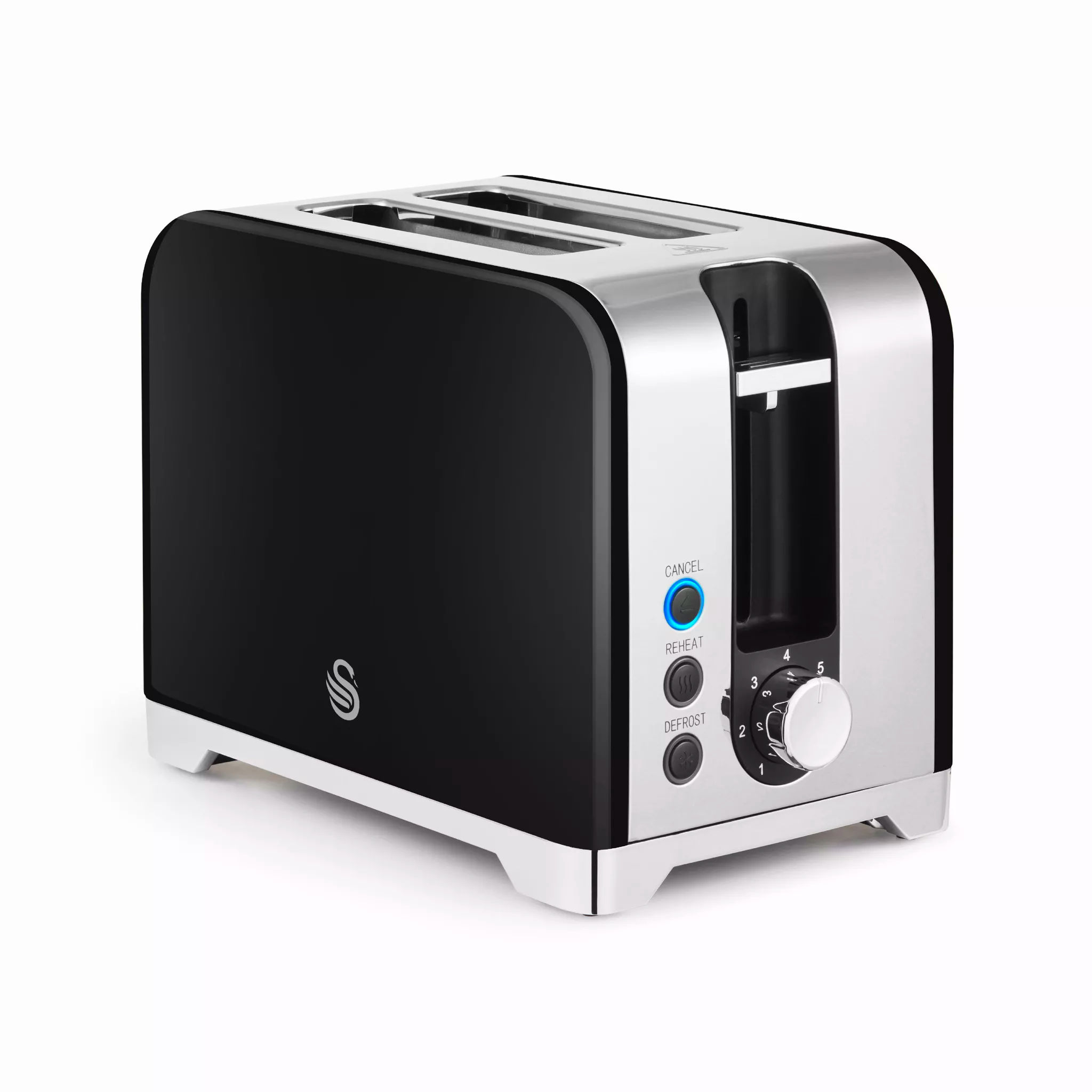 Swan ST19031BLK-TOA Solace 2 Slice Stainless Steel Toaster Swan ST19031BLK-TOA Solace 2 Slice Stainless Steel Toaster