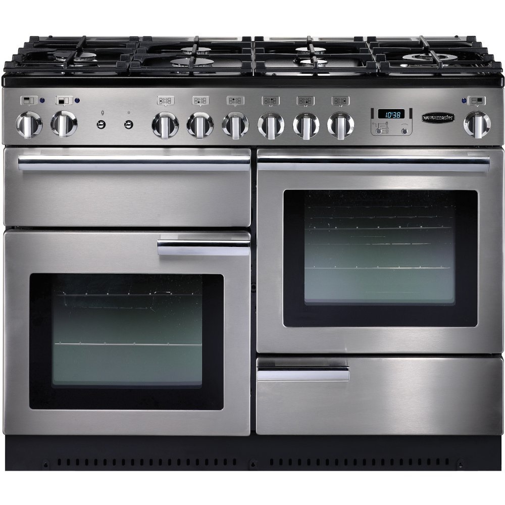 Rangemaster PROP110DFFSS-C 110cm Dual Fuel Range Cooker Professional Plus Stainless Steel/Chrome - Image 1 Rangemaster PROP110DFFSS-C 110cm Dual Fuel Range Cooker Professional Plus Stainless Steel/Chrome - Image 1