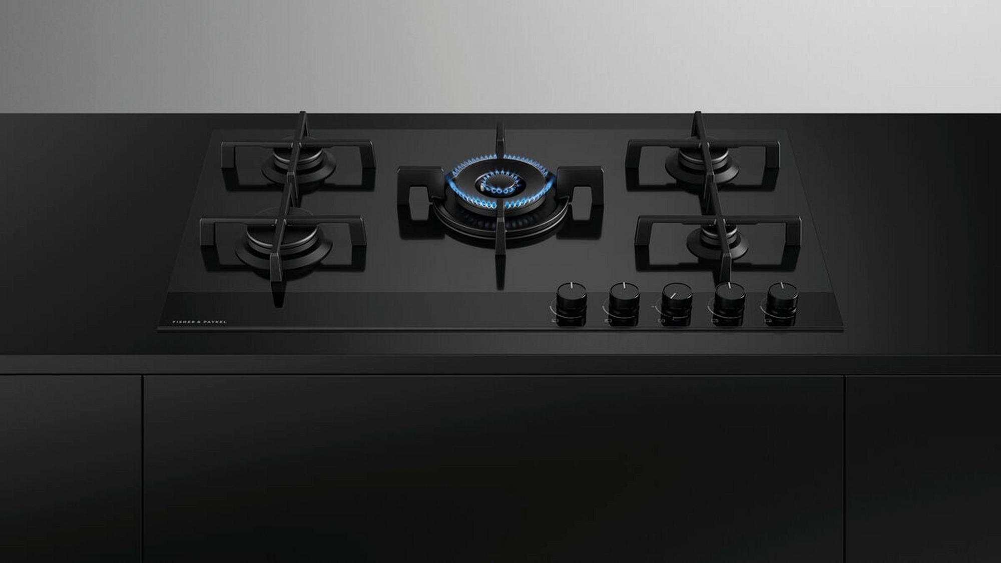 Fisher & Paykel CG905DNGGB4 90cm Gas Hob - Black Glass - Image 2