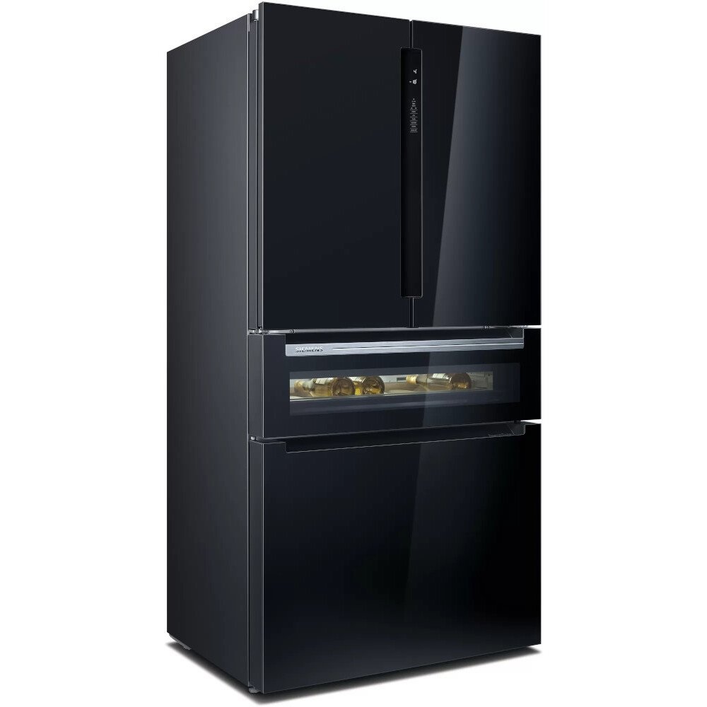 Siemens KF96RSBEA iQ700 Non-Plumbed American Fridge Freezer - Black
