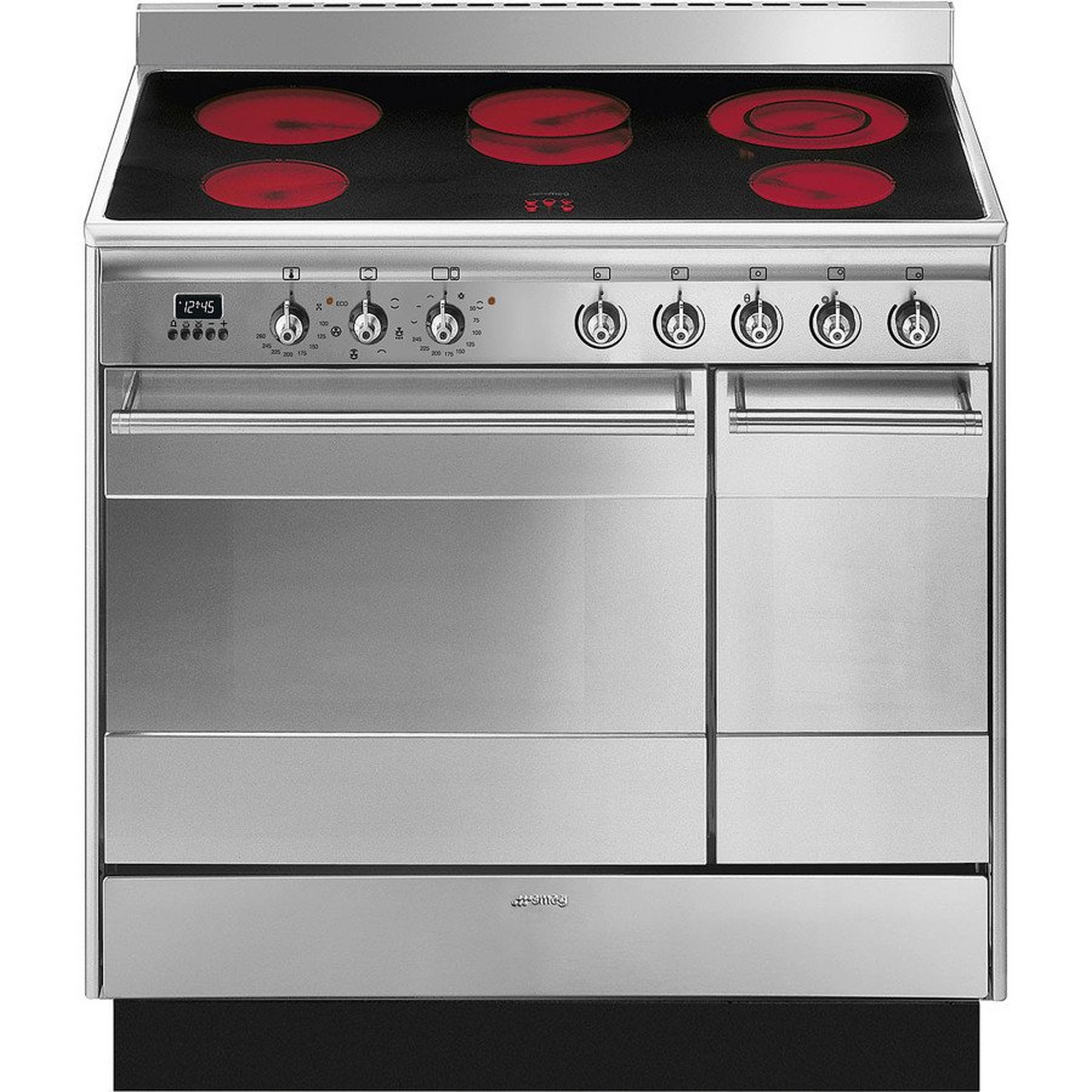 Smeg SUK92CMX9 90cm Electric Rangecooker with Double Oven and Ceramic Hob - Stainless Steel Smeg SUK92CMX9 90cm Electric Rangecooker with Double Oven and Ceramic Hob - Stainless Steel