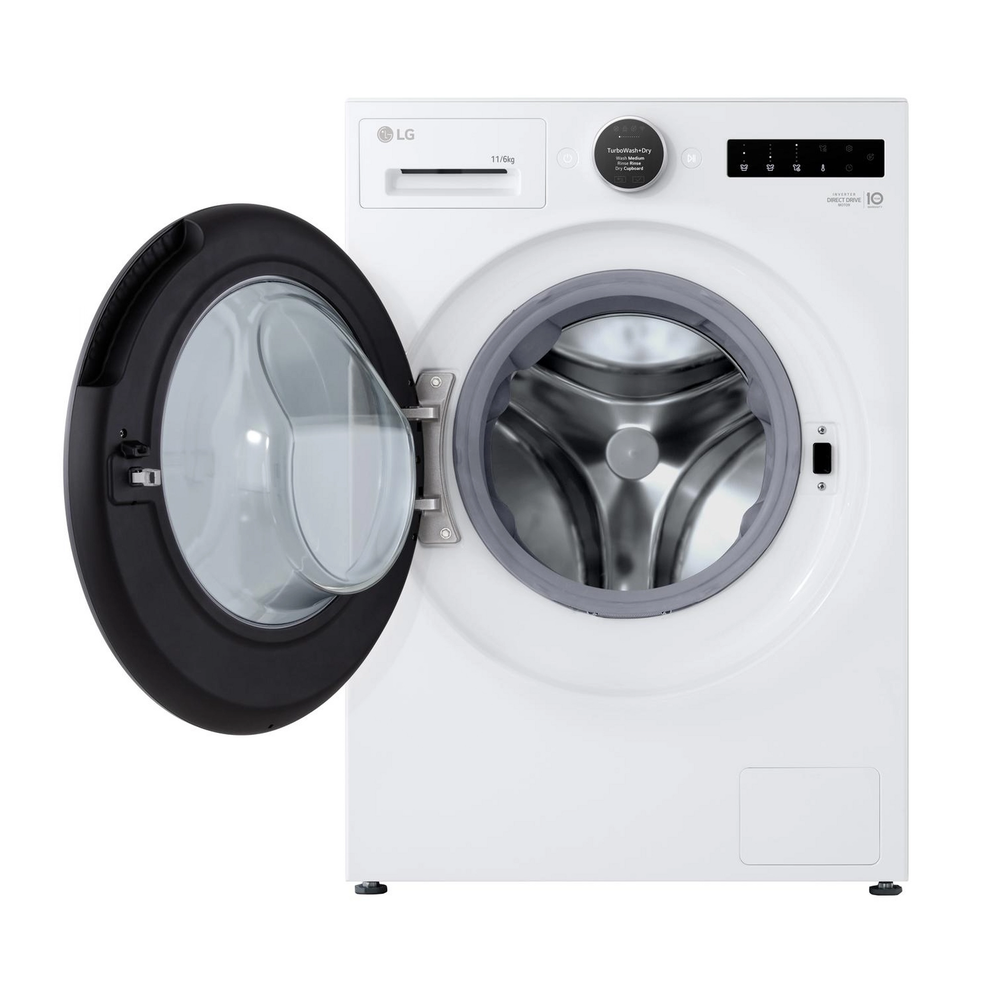 LG Series 10 AI Direct Drive WHX9016TLC - 11 kg Heat Pump Washer Dryer - White - Image 2
