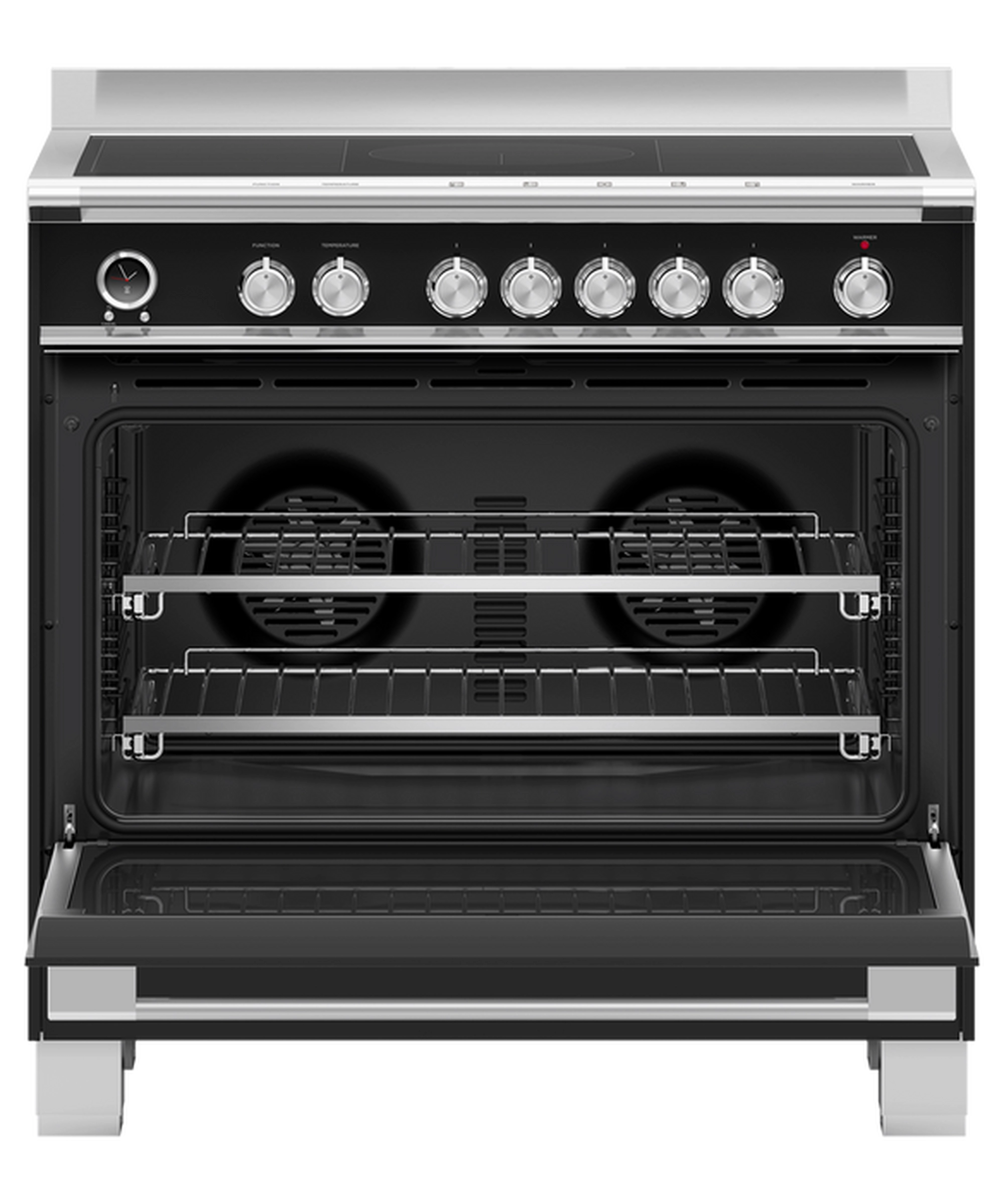 Fisher & Paykel OR90SCI6B1 90cm 5 Zone Induction Pyrolytic Cooker - Black - Image 2
