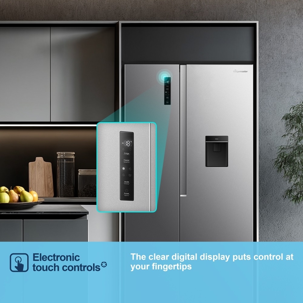 Fridgemaster MS91558DES American Fridge Freezer, Non-Plumbed – Silver - Image 6 Fridgemaster MS91558DES American Fridge Freezer, Non-Plumbed – Silver - Image 6