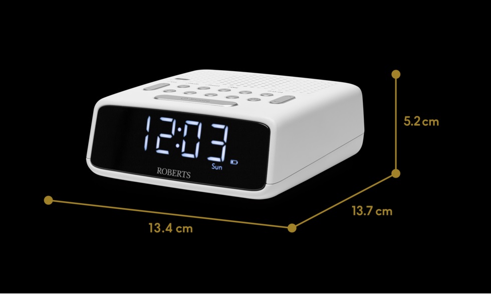 Roberts Ortus FM Clock Radio – White - Image 4