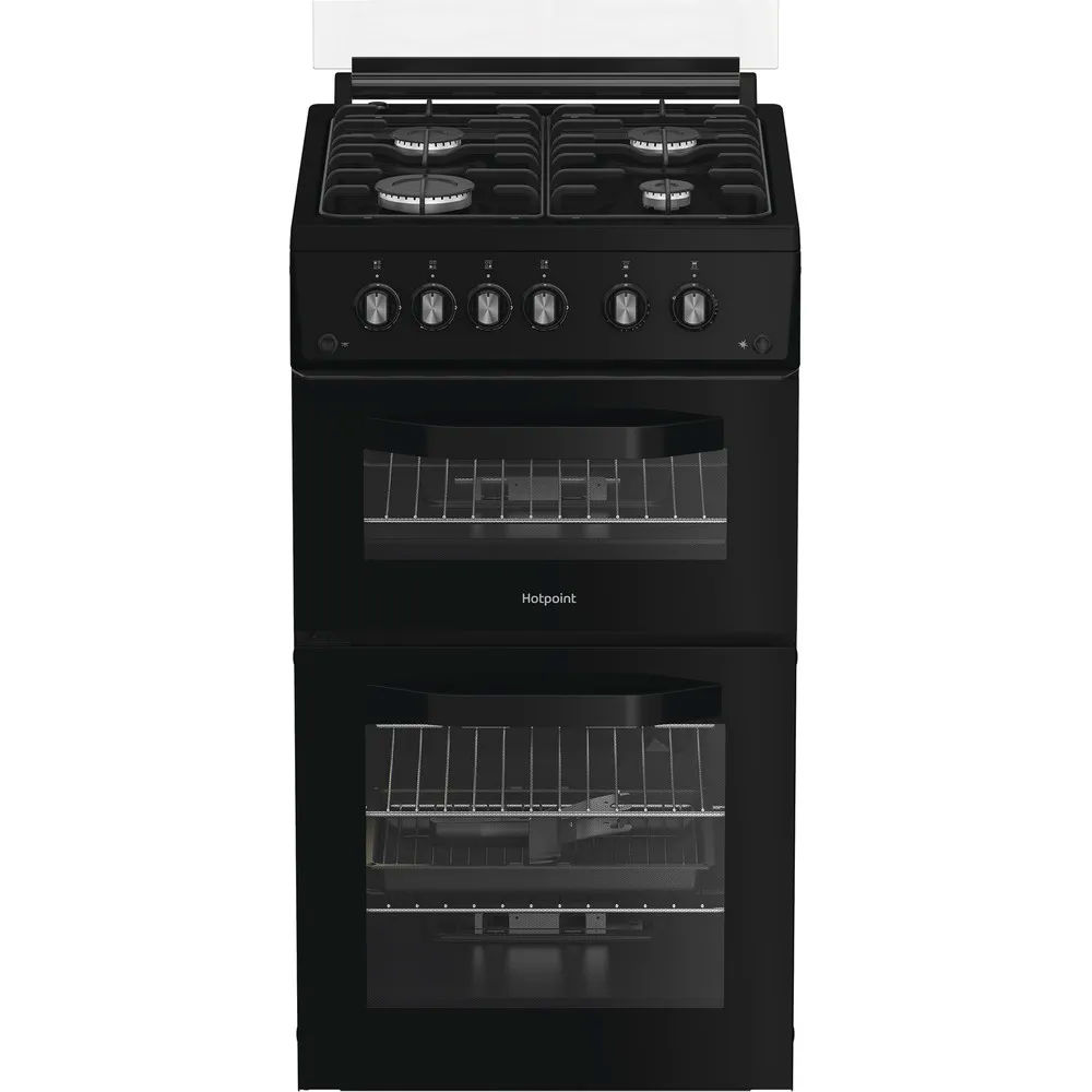 Hotpoint HDG5GCB 50cm Gas Double Cooker - Black Hotpoint HDG5GCB 50cm Gas Double Cooker - Black