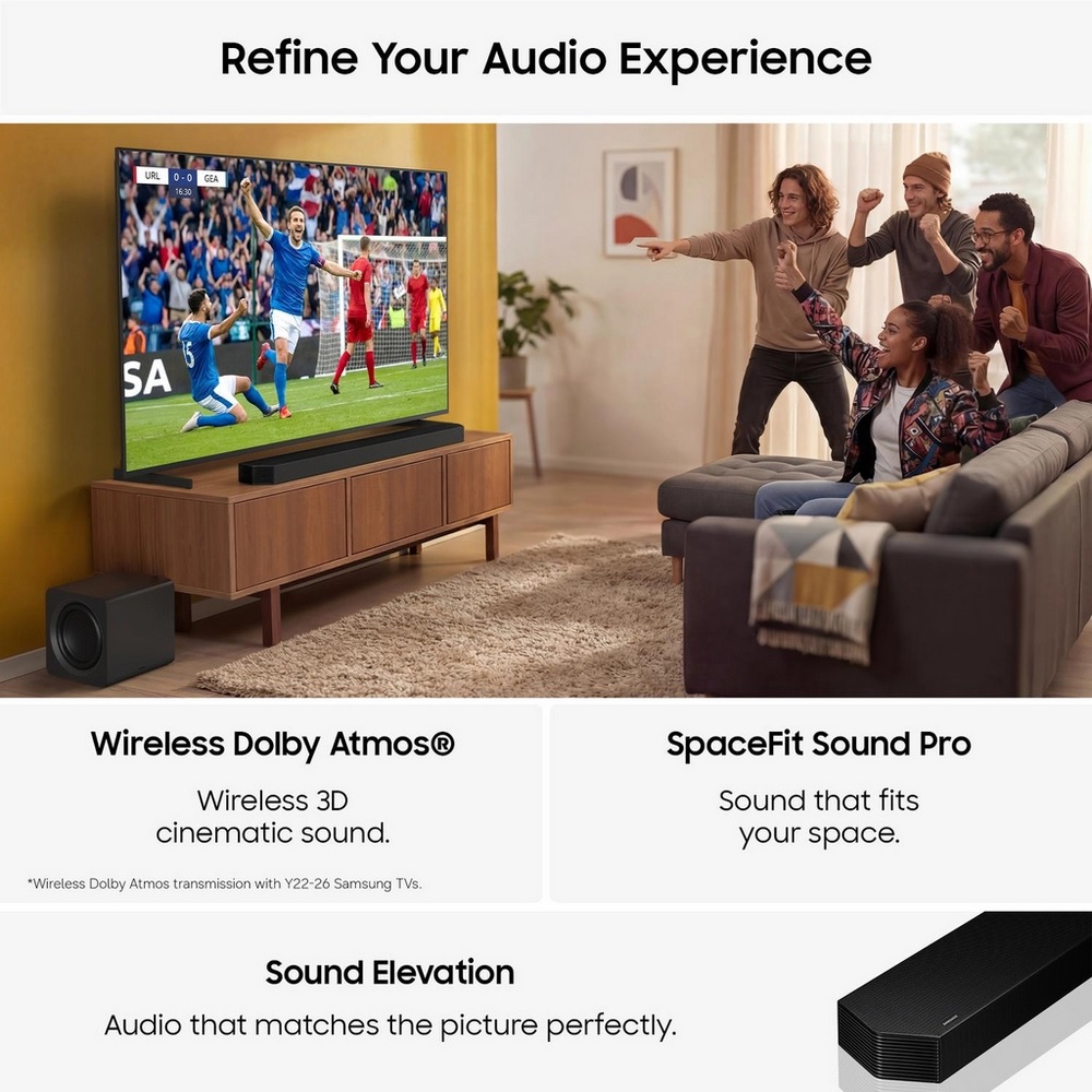 Samsung HW-Q800H/XU 5.1.2ch Q-Series Soundbar with Subwoofer - Black - Image 3