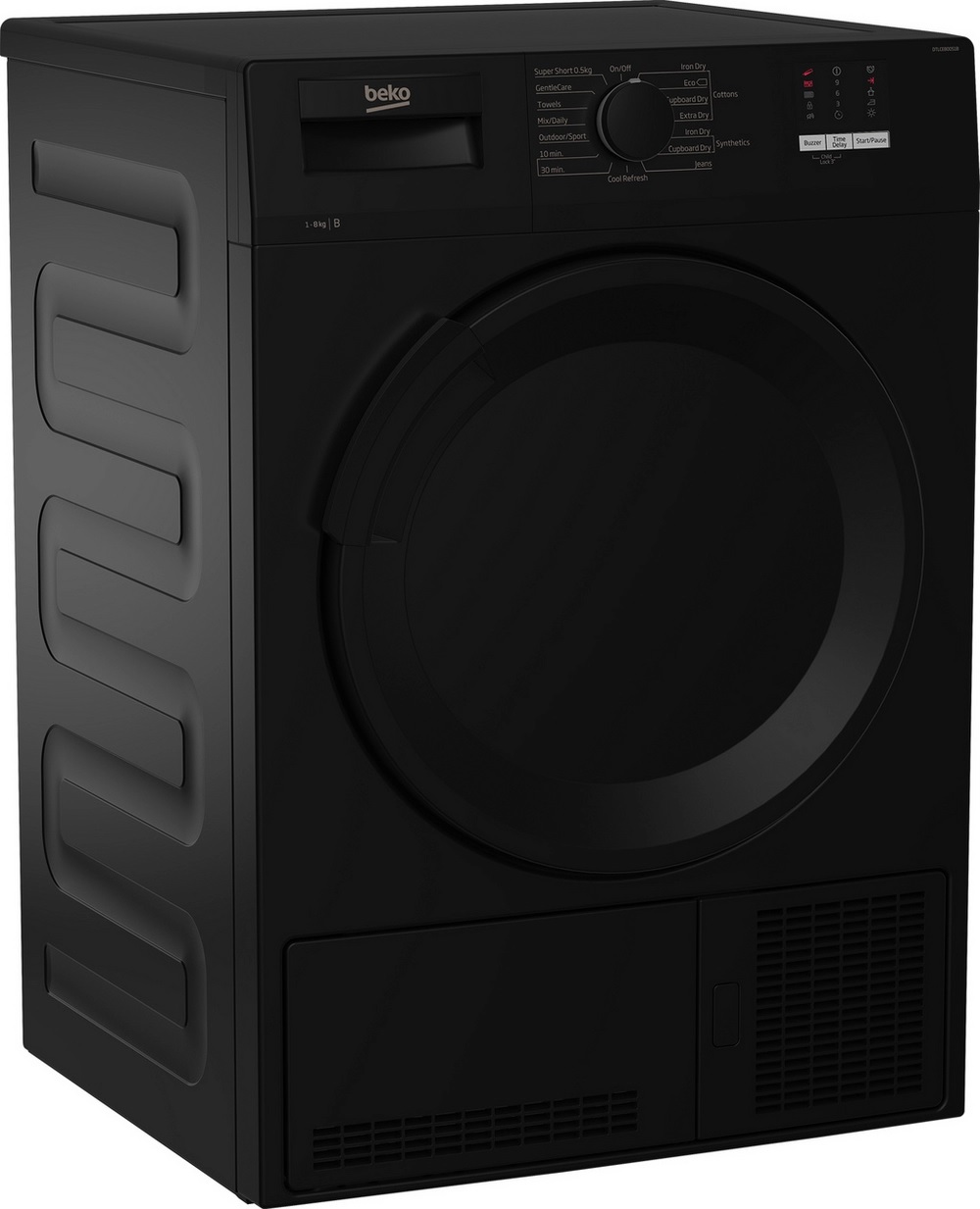 Beko DTLCE80051B Condenser Tumble Dryer, 8kg - Black - Image 2 Beko DTLCE80051B Condenser Tumble Dryer, 8kg - Black - Image 2