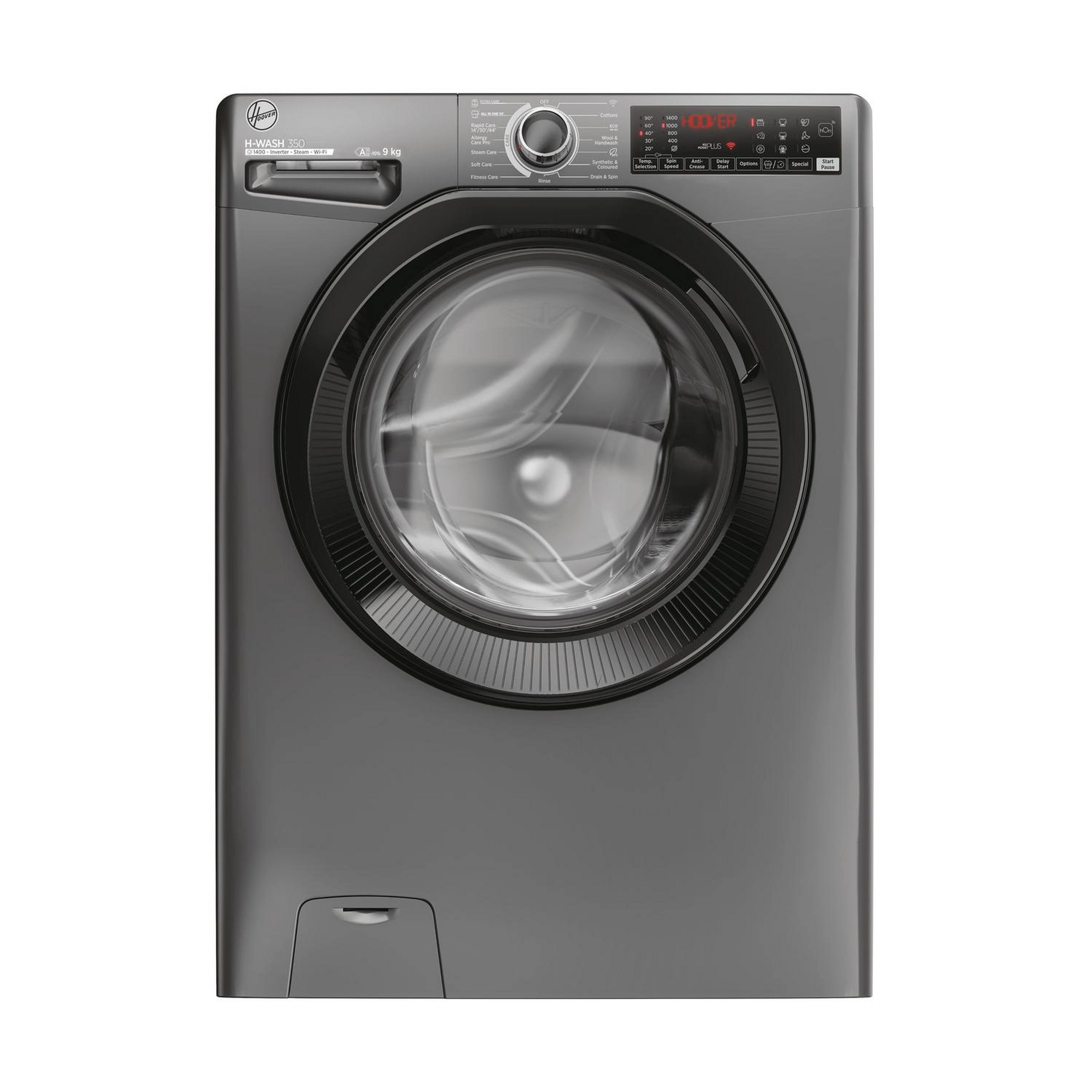 Hoover H3WPS496TAMBR68 9kg 1400 Spin Washing Machine - Graphite - Image 1 Hoover H3WPS496TAMBR68 9kg 1400 Spin Washing Machine - Graphite - Image 1