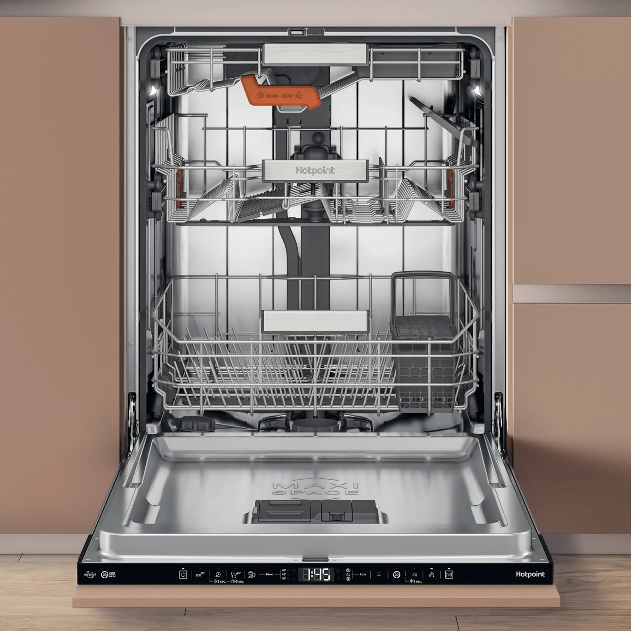 Hotpoint H8IB15M4TSUK Fully Integrated Dishwasher - 15 Place Settings - Image 2 Hotpoint H8IB15M4TSUK Fully Integrated Dishwasher - 15 Place Settings - Image 2