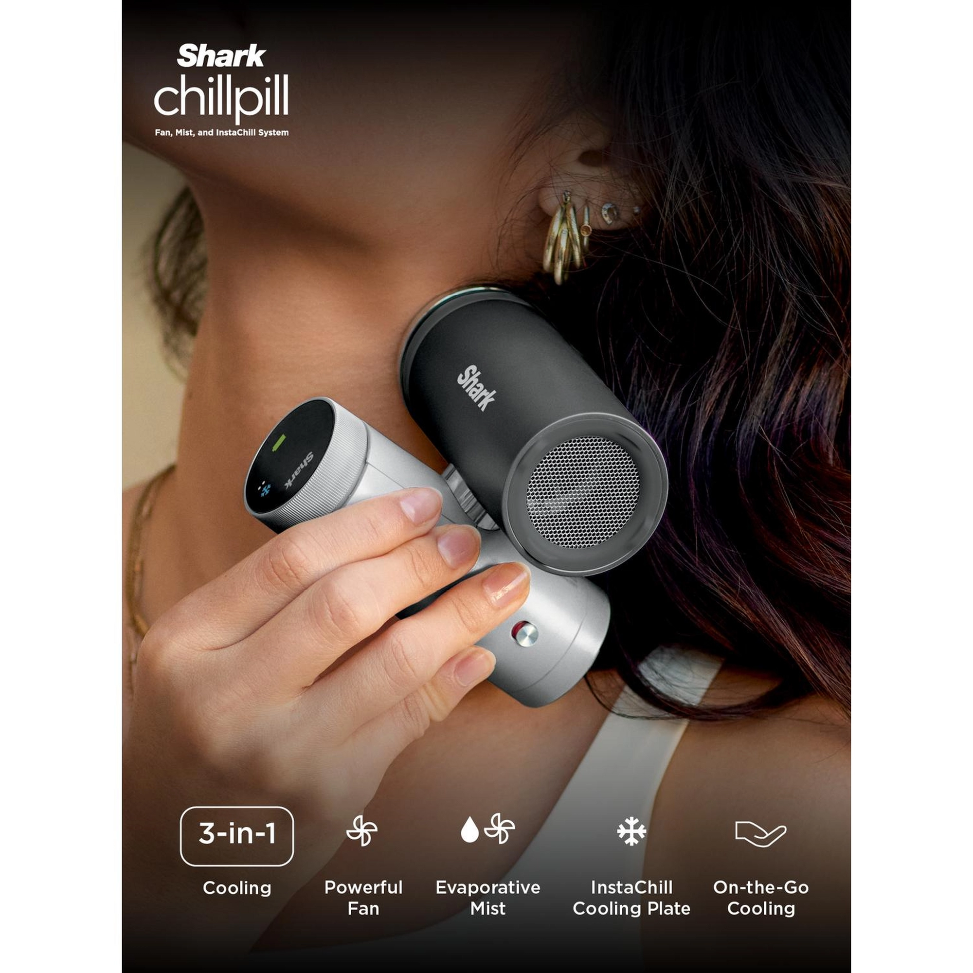 Shark FA022UK ChillPill 3-in-1 Fan, Mist & InstaChill System - Carbon - Image 3