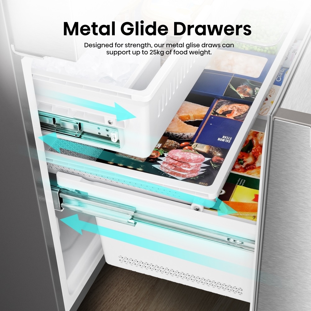 Hisense RF815N4SESE Plumbed American Fridge Freezer - Stainless Steel - Image 4 Hisense RF815N4SESE Plumbed American Fridge Freezer - Stainless Steel - Image 4