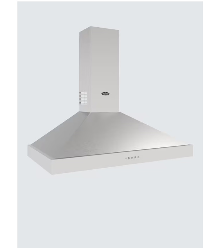 Belling 444411668 90cm Chimney Cooker Hood, Stainless Steel - Image 4 Belling 444411668 90cm Chimney Cooker Hood, Stainless Steel - Image 4