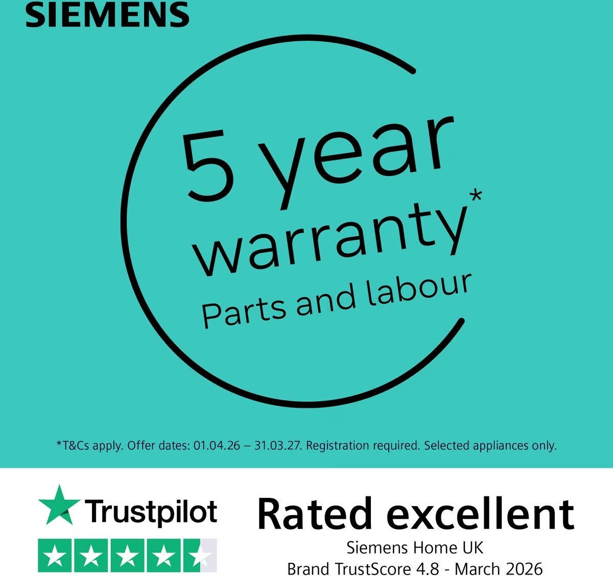 Siemens WG46G2Z4GB IQ-500 9kg Washing Machine 1400rpm – White - Image 4 Siemens WG46G2Z4GB IQ-500 9kg Washing Machine 1400rpm – White - Image 4