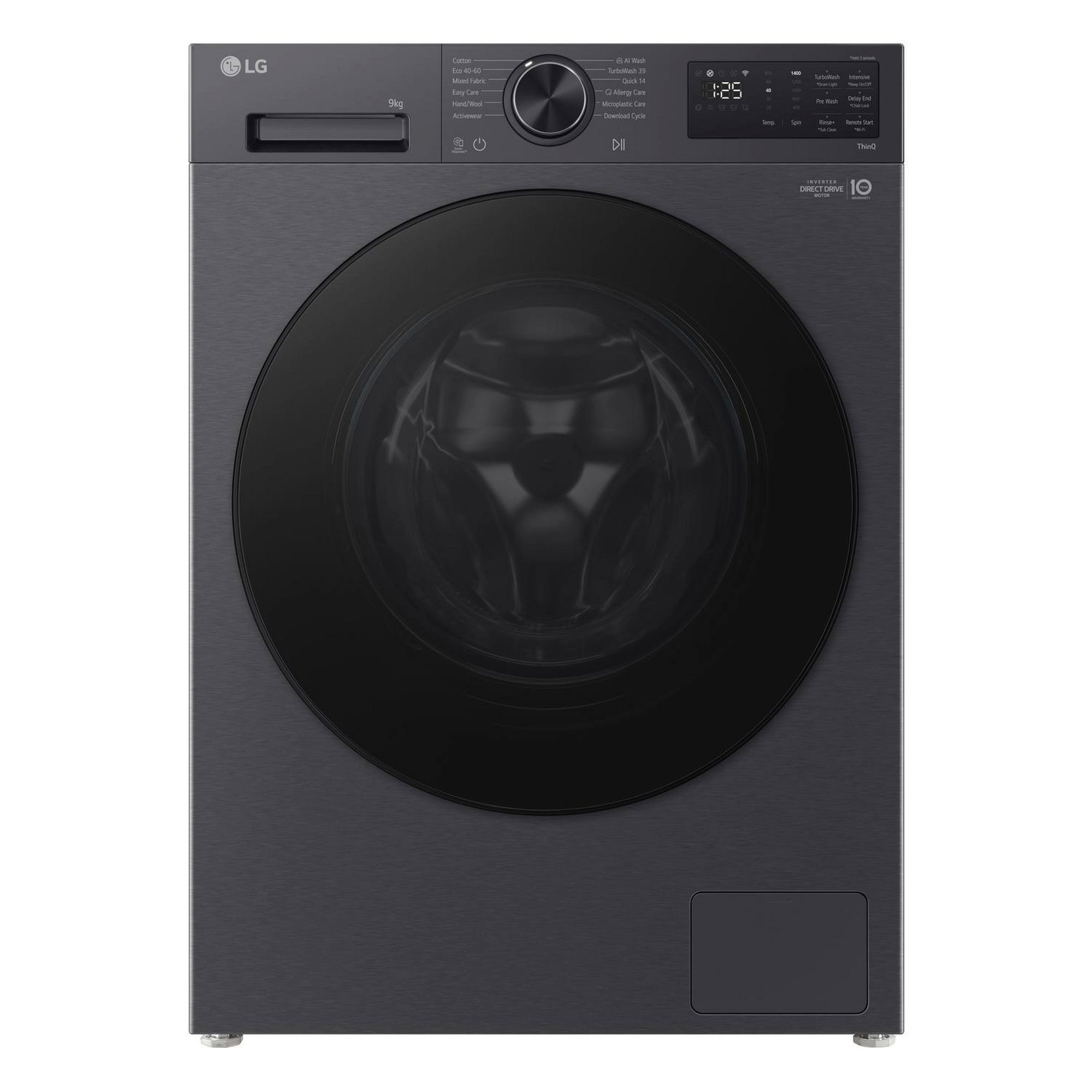LG F2X50S9TBB 9kg 1200 Spin Washing Machine - Black LG F2X50S9TBB 9kg 1200 Spin Washing Machine - Black
