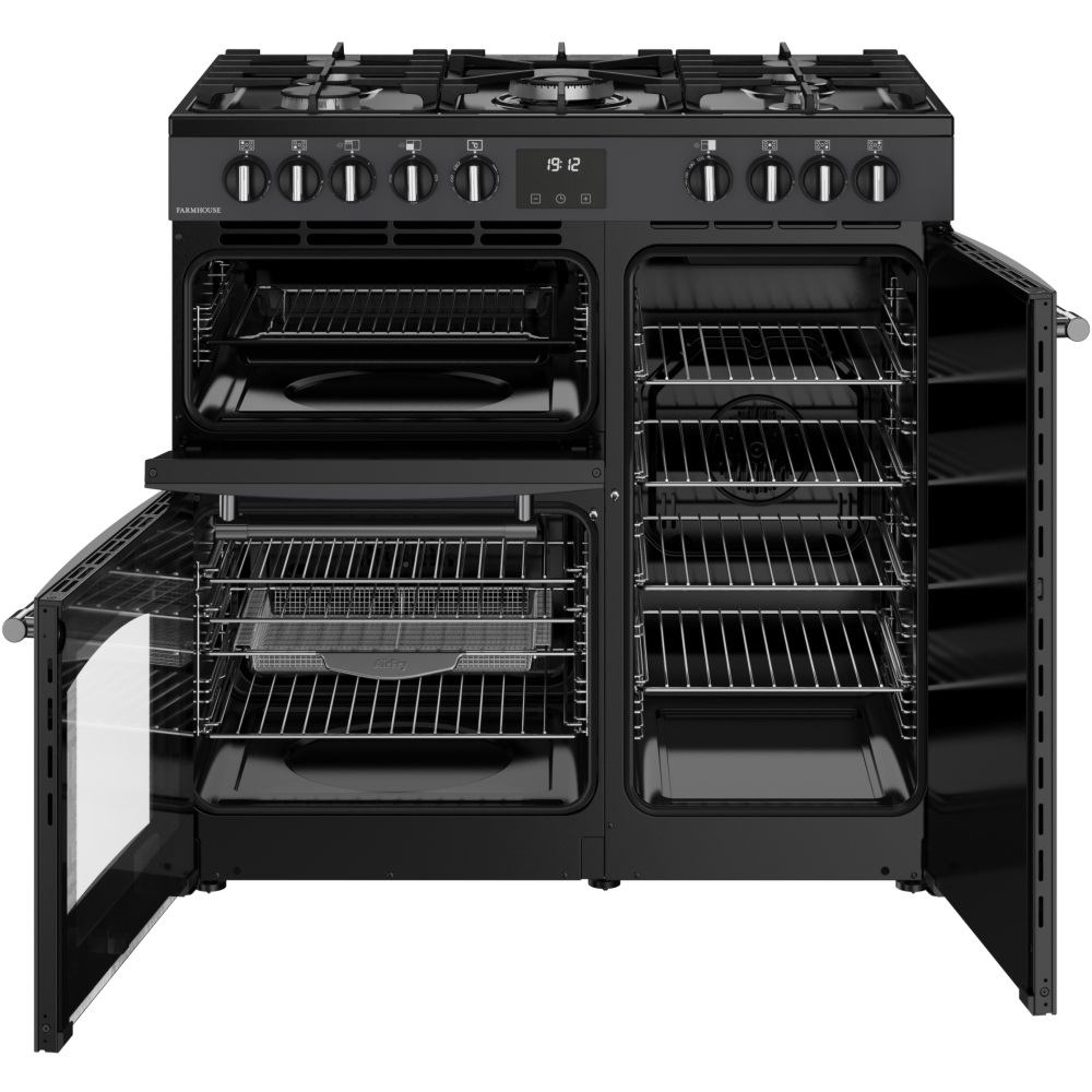 Belling 444411819 RCA FARMHOUSE 90DF A 90cm Dual Fuel Range Cooker - Grey - Image 2