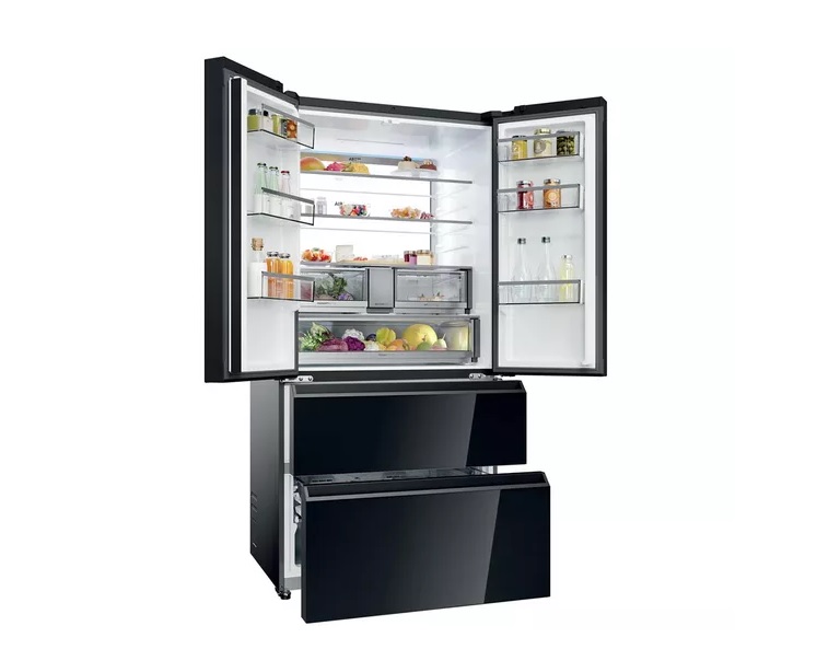 Haier HFR79F19DFGB American Fridge Freezer - Obsidian Black Glass - Image 2 Haier HFR79F19DFGB American Fridge Freezer - Obsidian Black Glass - Image 2