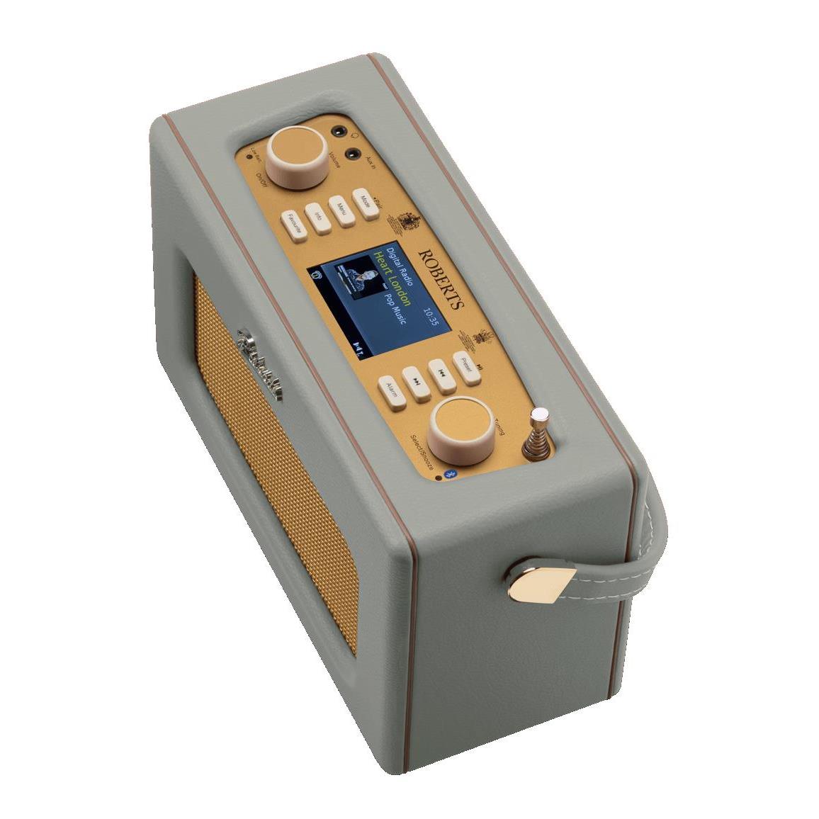 Roberts Revival RD70 Portable Digital Radio in Dove Grey with DAB FM, Bluetooth and Alarms