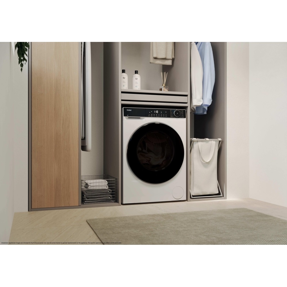 Haier HWD90BP14357TUUK 9kg/5kg, 1400 Spin Washer Dryer – White - Image 3 Haier HWD90BP14357TUUK 9kg/5kg, 1400 Spin Washer Dryer – White - Image 3