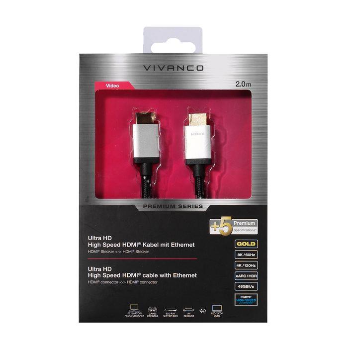 Vivanco 42207 High-Speed 2m HDMI Cable with Ethernet