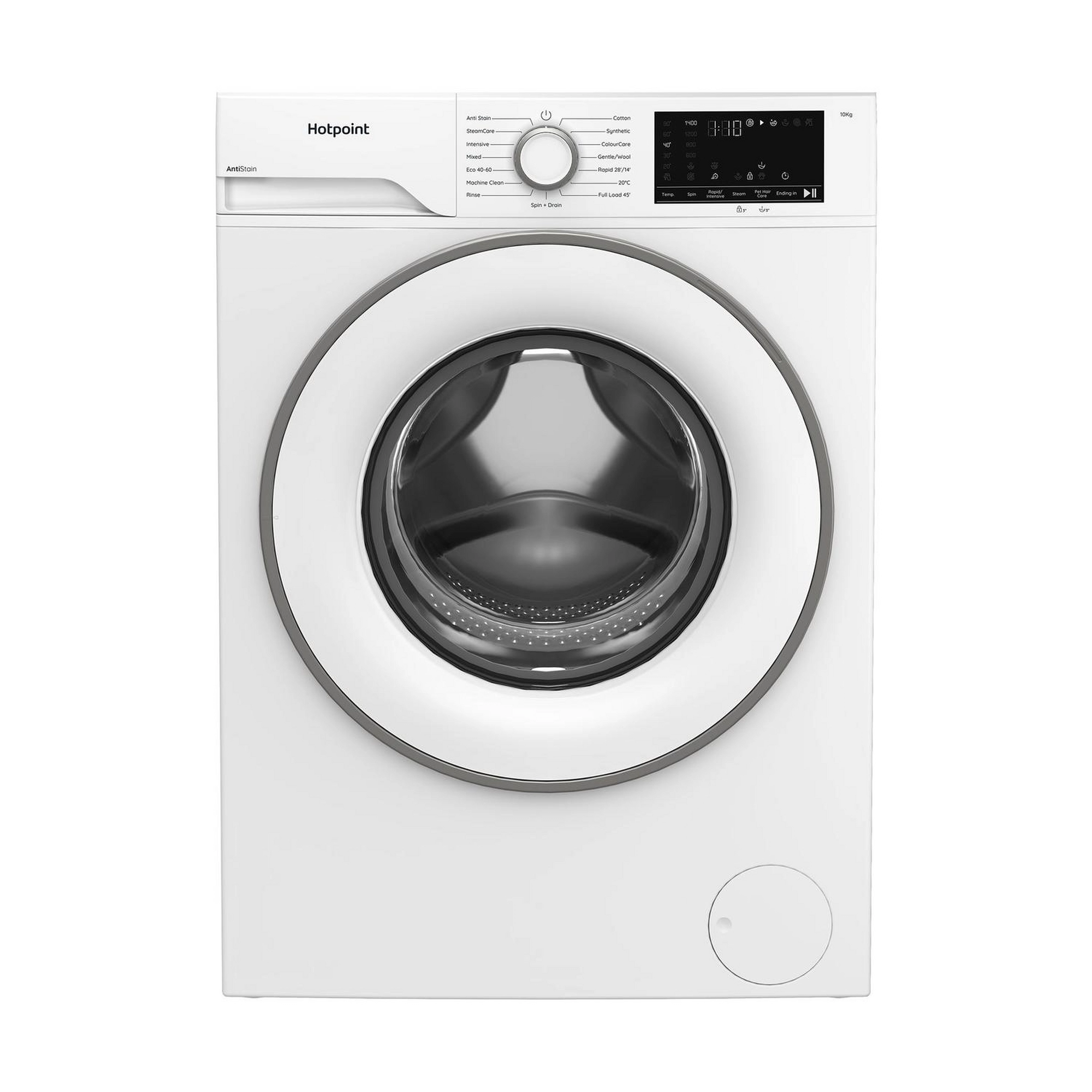 Hotpoint AntiStain H101ANTISTAINUK 10kg 1400 spin Washing Machine - White - Image 1 Hotpoint AntiStain H101ANTISTAINUK 10kg 1400 spin Washing Machine - White - Image 1
