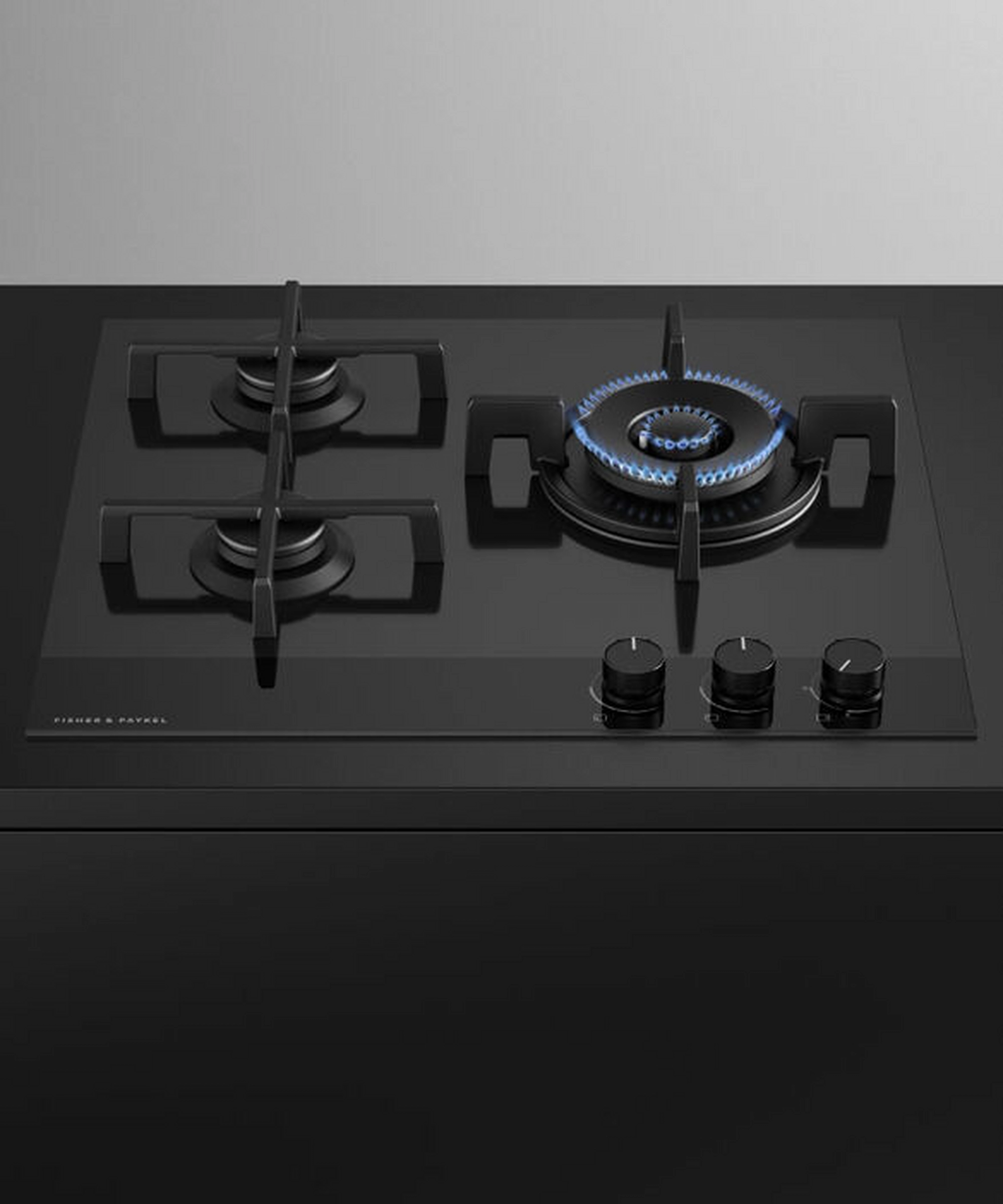 Fisher & Paykel CG603DNGGB4 60cm 3 Burner Gas Hob - Black Glass - Image 2