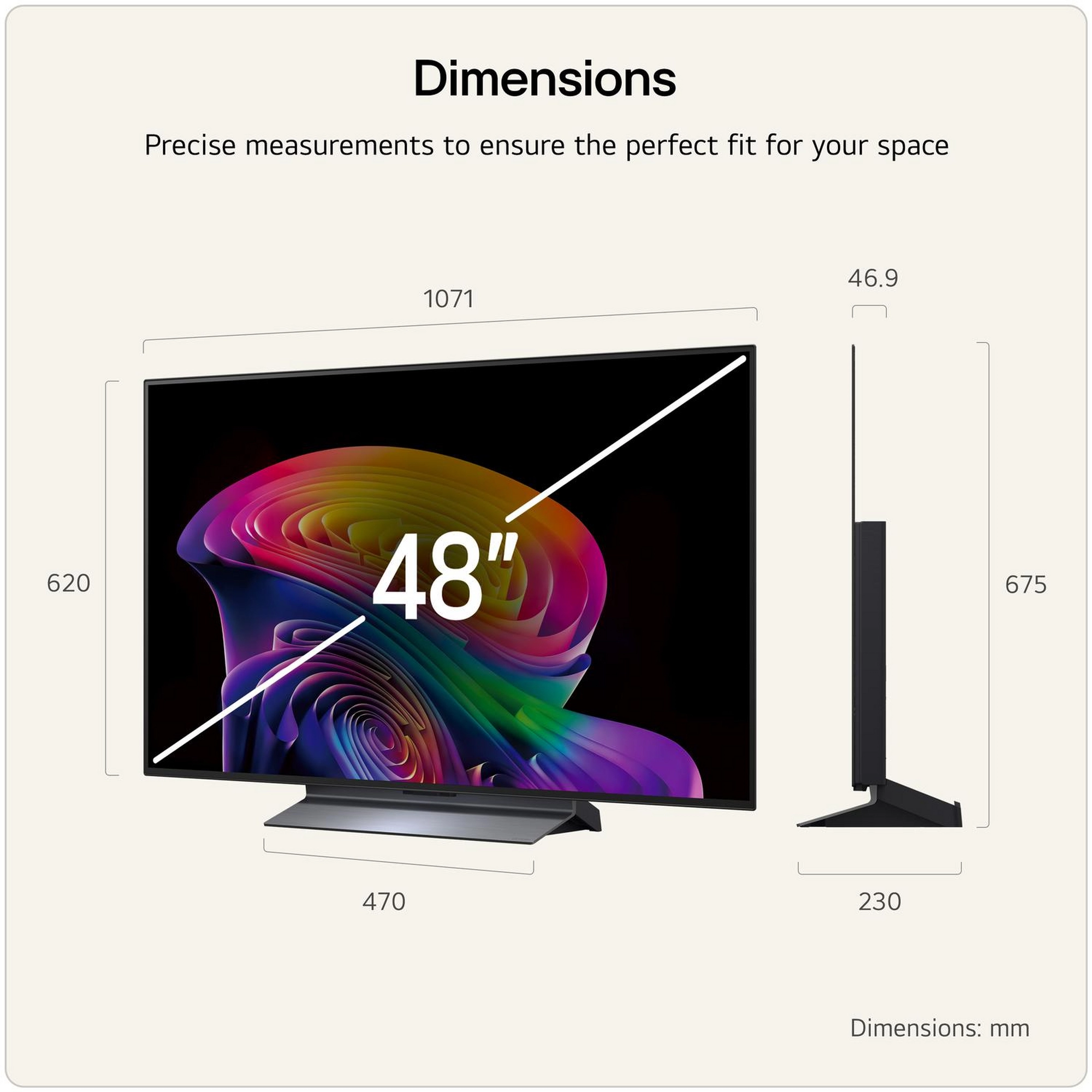 LG OLED48C66LB.AEK 48" 4K OLED evo AI Smart TV - Image 2