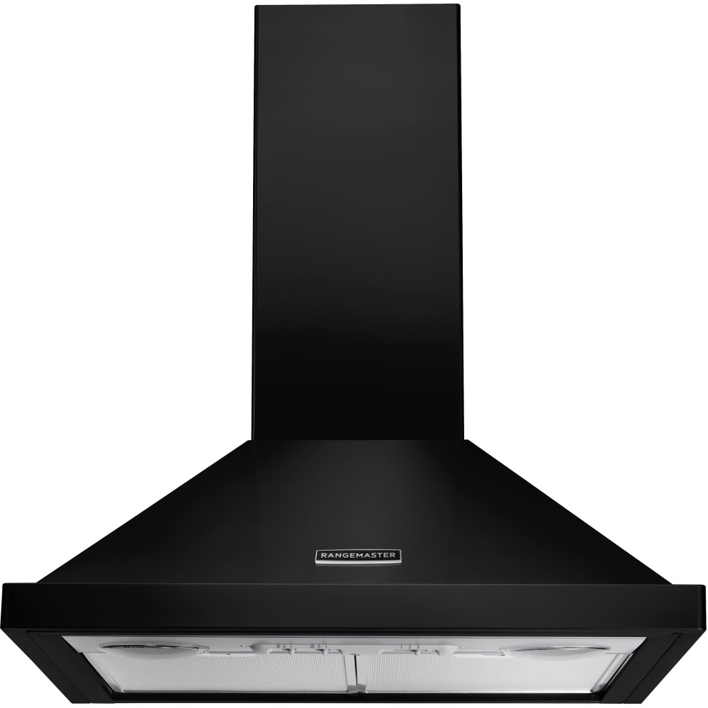 Rangemaster RHDC60BL/C 60cm Chimney Cooker Hood - Black/Chrome - Image 1