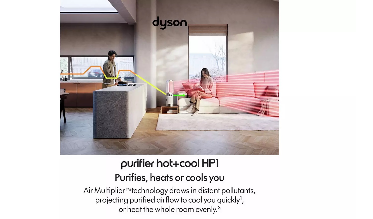 Dyson HP11 Air Purifier Fan & Heater – White - Image 2