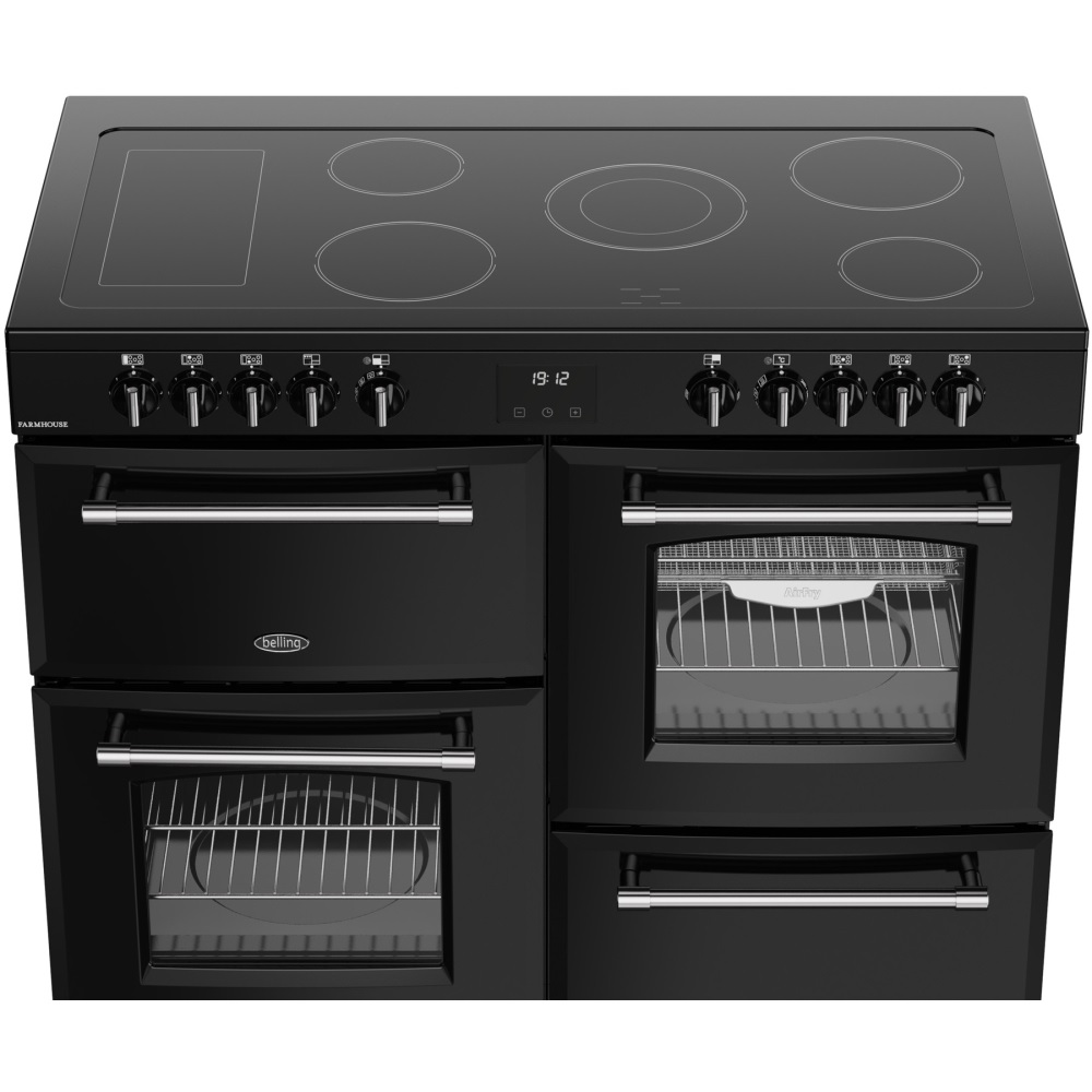 Belling 444411835 RCA FARMHOUSE 110E B 110cm Ceramic Range Cooker, Black - Image 3