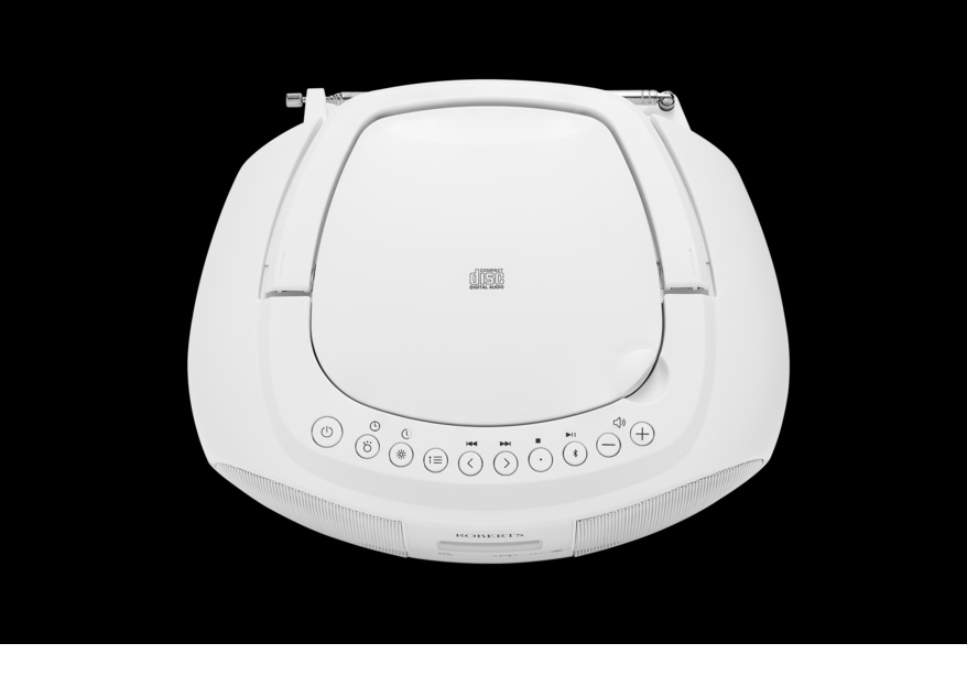 Roberts ZOOMBOX4 FM/DAB/DAB+ CD Boombox with Bluetooth – White - Image 3