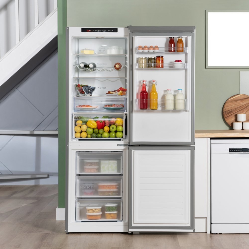 Bosch KGN362LDFG Series 4 No Frost Fridge Freezer, 60/40 - Stainless Steel - Image 2