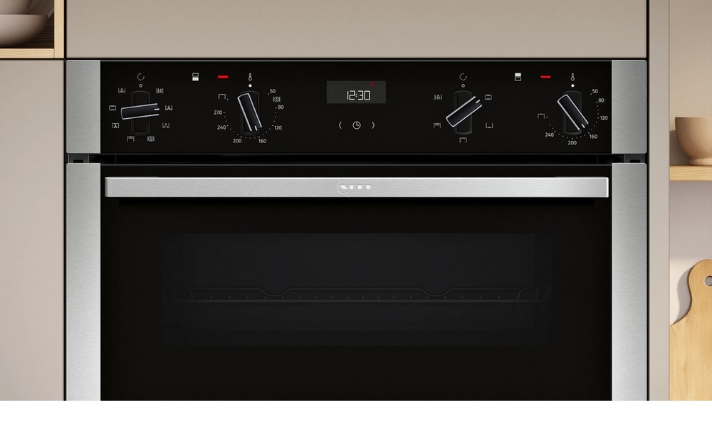 Neff U1ACE2AN3B 59.4cm Built-In Electric Double Oven - Stainless Steel - Image 3